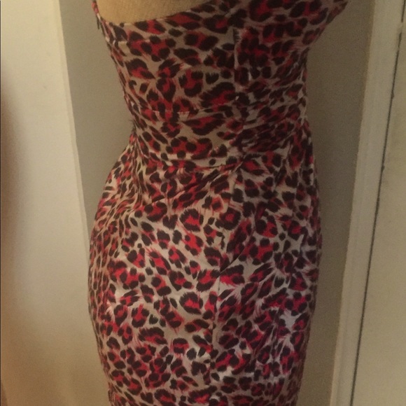 STRAPLESS DRESS | CHARLOTTE RUSSE | ANIMAL PRINT - Picture 2 of 5